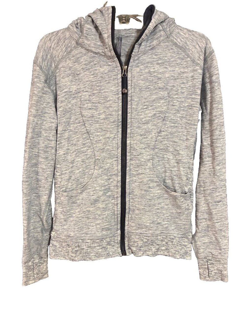 Lululemon Scuba Full Zip Hoodie Heathered Light Gray Size 6 Athleisure lulu gym